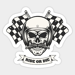 Ride Or Die Biker Skull Bikers Biker gang Gearhead Motorsport Sticker